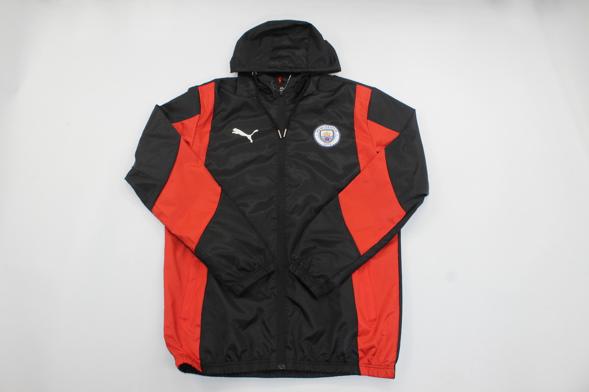 AAA Quality Manchester City 23/24 Wind Coat - Black/Red
